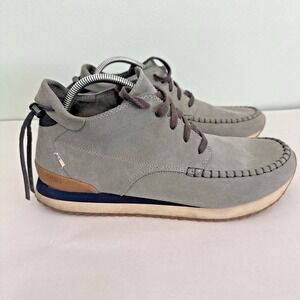 TOMS Balboa Mid Chukka Casual Suede Shoe, Gray/Navy Mens US Size 11